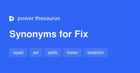 fix|FIX Synonyms: 489 Similar and Opposite Words .